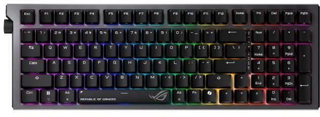 Asus ASUS ROG Strix Morph 96 klawiatura Gaming USB + RF Wireless + Bluetooth QWERTZ Niemiecki Czarny 90MP04IF-BKUA03