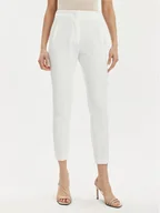 Spodnie damskie - Kontatto Spodnie materiałowe CO901 Biały Regular Fit - miniaturka - grafika 1