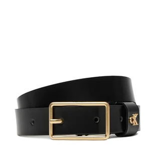 Pasek Damski Calvin Klein Square Buckle Ck Loop 25Mm LV04F7050G Czarny - Paski - miniaturka - grafika 1