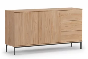 Komoda drewniana hikora z szufladami i półkami do sypialni i salonu ERISTI - Komody Komoda drewniana hikora z szufladami i półkami do sypialni i salonu ERISTI - Komody - miniaturka - grafika 1