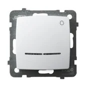 Wyłączniki światła i elektryczne - Ospel Karo biały łącznik światło ŁP-5SS/m/00 ŁP-5SS/m/00 - miniaturka - grafika 1