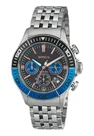 Paski - Zegarek na rękę BREIL Mann Manta 1970 Quadrante czarny e pasek do zegarka ze stali czarno-niebieski, mechanizm Chrono SOLAR - miniaturka - grafika 1