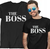 Koszulki męskie - KOSZULKA DLA NIEGO THE BOSS PREZENT DLA CHŁOPAKA WALENTYNKI DZIEŃ NADRUK - miniaturka - grafika 1