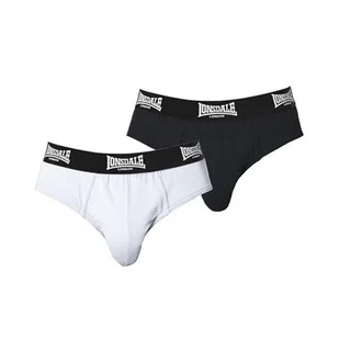 Lonsdale zestaw 2 szt. czarne białe slipy męskie, Rozmiar XXL - Majtki męskie - miniaturka - grafika 1