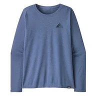 Koszulki sportowe damskie - Koszulka damska Patagonia W's L/S Cap Cool Daily Graphic Shirt - Lands Rozmiar: M / Kolor: ciemnoniebieski - miniaturka - grafika 1