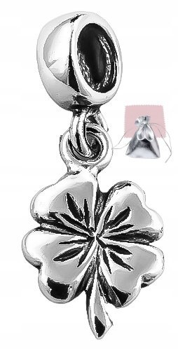 Charms srebrny 925 zawieszka koniczynka do bransoletki modułowej moments