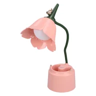 Lampy stojące - Lampka biurkowa w różowe kwiaty, Lampka biurkowa z uchwytem na długopis w różowe kwiaty, Różowa urocza lampka biurkowa, Lampka biurkowa z uchwytem na długopis w kwiaty, Różowa lampka biurkowa, Lampka biurkowa - miniaturka - grafika 1