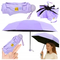 Parasole - Parasolka Kieszonkowa Składana z Ochroną UV UPF 50+ Etui Fioletowa 90 cm - miniaturka - grafika 1