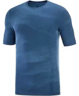 Koszulki sportowe damskie - Koszulka Salomon Essential Seamless Dark Denim - miniaturka - grafika 1