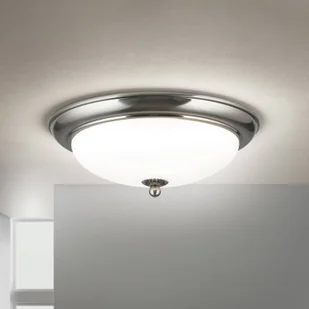 ORION Lampa sufitowa Empire, Ø 35,5 cm, matowy nikiel, matowe opalowe szkło - Lampy sufitowe - miniaturka - grafika 1
