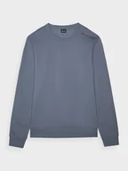 Bluzy sportowe męskie - Męska bluza dresowa nierozpinana bez kaptura 4F 4FWAW24TSWSM1258 - niebieska - miniaturka - grafika 1