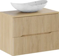 Meble łazienkowe - Zestaw meblowy 80cm z blatem i umywalką nablatową Lena - miniaturka - grafika 1