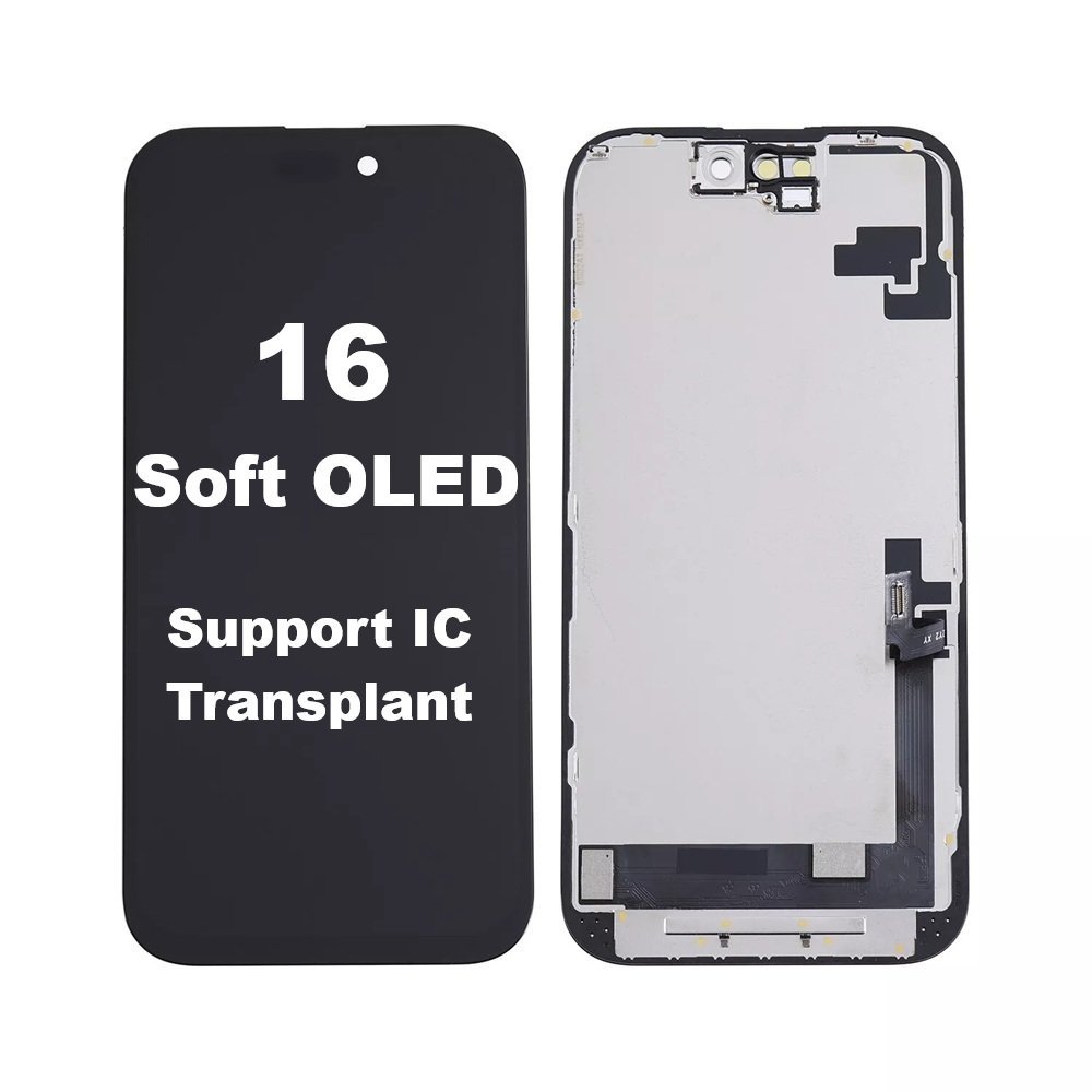 Wyświetlacz LCD ekran dotyk digitizer do Apple iPhone 16 (Soft OLED) (Wymienny IC)