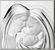 Ikony i obrazy sakralne - Obrazek Srebrny Święta Rodzina 29x26,5 cm - miniaturka - grafika 1