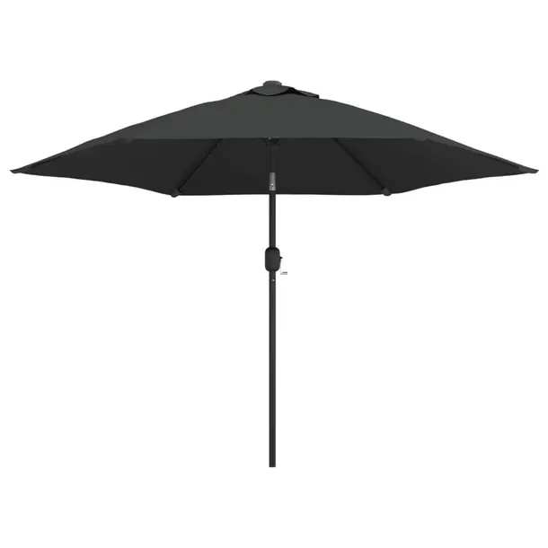 Parasol ogrodowy z oświetleniem LED, antracytowy, 300 x 225 cm, 18 diod LE
