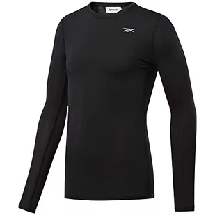Reebok Reebok Męska koszulka Wor Compr Lo Sleeve Solid z długim rękawem czarny czarny S FP9105_S_Black_Small - Koszulki męskie - miniaturka - grafika 1