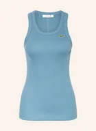Koszulki i topy damskie - Lacoste Top blau - miniaturka - grafika 1