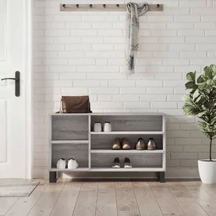 vidaXL Szafka na buty, szary dąb sonoma, 102x36x60 cm - Wieszaki i stojaki - miniaturka - grafika 1