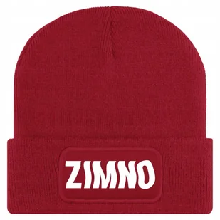 Czapka Jesienna Bawełniana ZIMOWA Czerwona Beanie ZIMNO Ciepła Wzory - Czapki damskie - miniaturka - grafika 1
