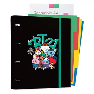 BT21 - Segregator A4 z kolekcji Street Mood z kartkami (4 ringi, gumka) - Segregatory - miniaturka - grafika 1