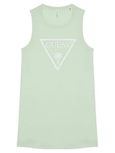 Guess Sukienka codzienna J4GK35 JA914 Zielony Regular Fit - Sukienki i spódniczki dla dziewczynek - miniaturka - grafika 1