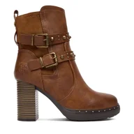 Botki damskie - Botki Beverly Hills Polo Club EO-WS6632-01 Brązowy - miniaturka - grafika 1