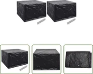 Pokrowce na meble ogrodowe - The Living Store Pokrowce na meble ogrodowe 2 szt. 8 oczek 135x135x90 cm - miniaturka - grafika 1