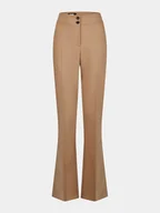 Spodnie damskie - Marc Aurel Spodnie materiałowe 1685 2002 93236 Beżowy Regular Fit - miniaturka - grafika 1