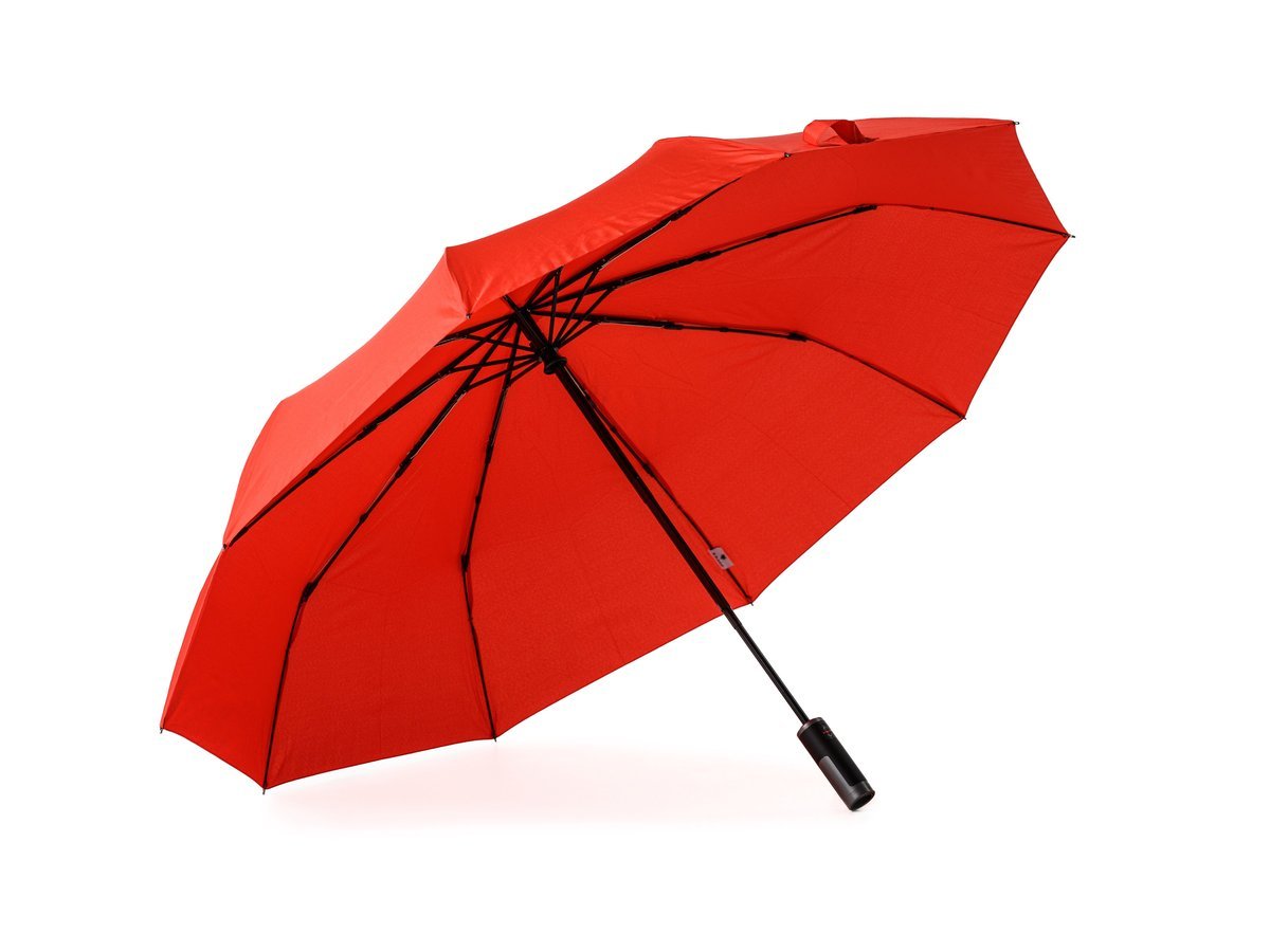 Parasol Ring składany 10-szprychowy, automatyczny 115 cm czerwony