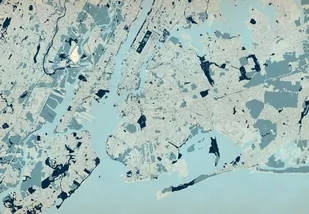 Nice Wall Nowy Jork - mapa w kolorach - fototapeta 366x254 FXL3353 - Fototapety - miniaturka - grafika 1
