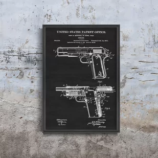 Plakat na ścianę Colt Firearm Browning Patent USA - Plakaty - miniaturka - grafika 1