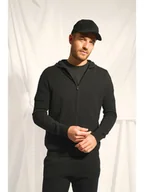 Swetry męskie - Just Cashmere Kaszmirowy kardigan "Elliot" w kolorze ciemnozielonym - miniaturka - grafika 1