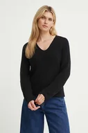 Swetry damskie - Marc O'Polo sweter bawełniany kolor czarny  406605960097 - miniaturka - grafika 1