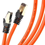 Patchcordy - Duronic CAT8 5 m Kabel sieciowy S/ftp pomarańczowy - miniaturka - grafika 1