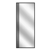 Lustra - Lustro w ramie 60x150 cm Loft Luke czarny STYLER - miniaturka - grafika 1