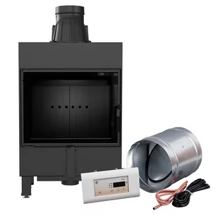 Kratki.pl Marek Bal INTELIGENTNY KOMINEK LUCY 12 BLACK 8kW Z MSK LUCY/12/BLACK/Z/MSK - Kominki wolnostojące - miniaturka - grafika 1