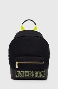 Love Moschino plecak damski kolor czarny duży z aplikacją - Plecaki - miniaturka - grafika 1