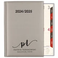Kalendarze - KALENDARZ DLA NAUCZYCIELA 2024/2025 SREBRNY PREZENT TERMINARZ DZIENNY A5 WZ - miniaturka - grafika 1