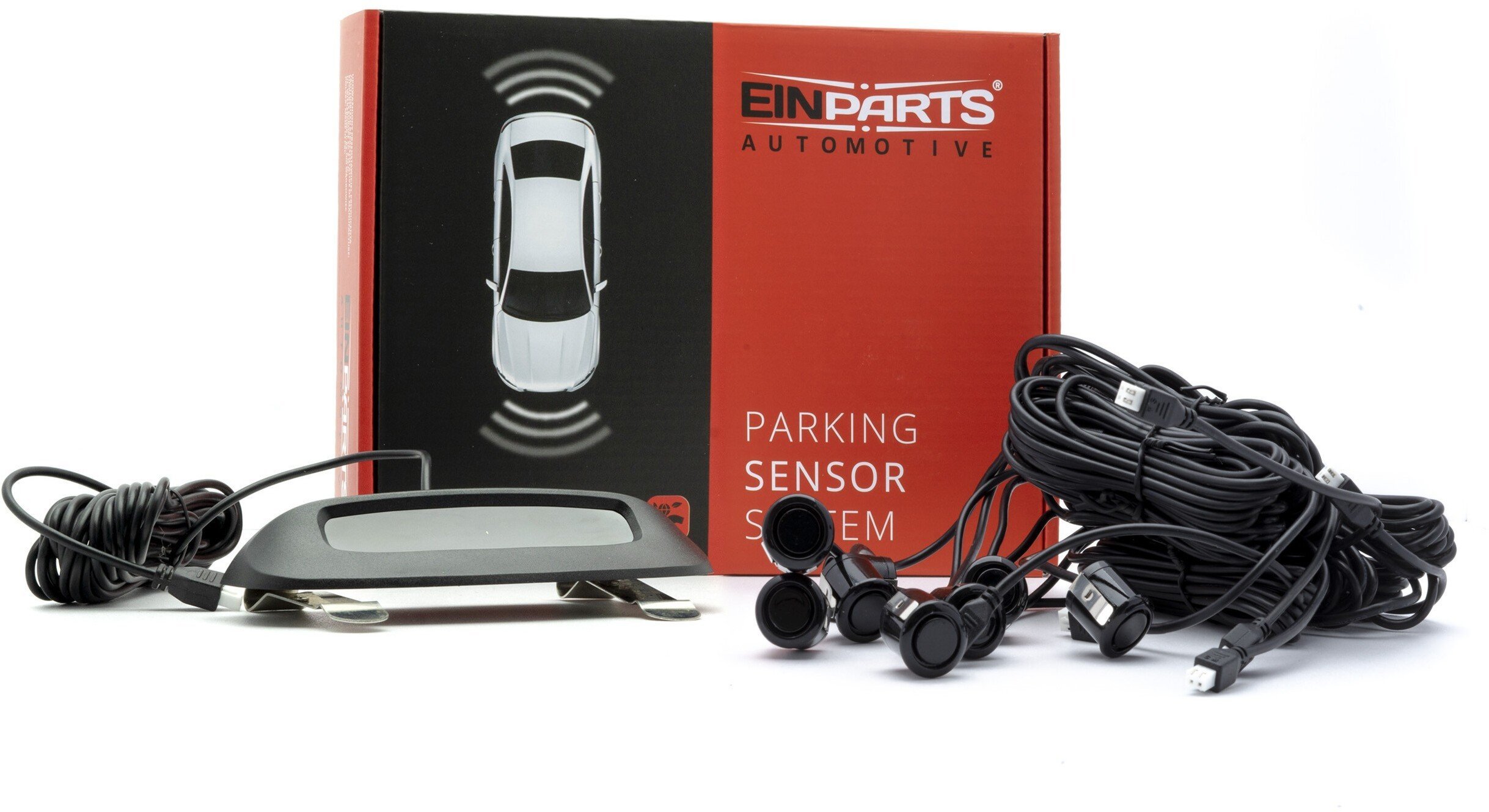 Einparts Automotive EINPARTS SYSTEM PARKOWANIA 8 SENSORY FLUSH MOUNT Z MONTAŻEM Z WYŚWIETLACZEM