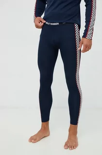 Spodnie sportowe męskie - Helly Hansen legginsy funkcyjne Lifa kolor granatowy - grafika 1