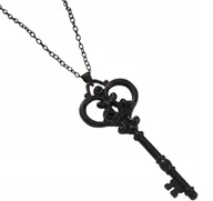 Wisiorki - Naszyjnik wisiorek Gotycki Klucz Czarny Paryski Staroświecki prezent - miniaturka - grafika 1