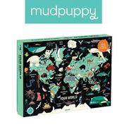 Puzzle - Mudpuppy MAPA ŚWIATA tekturowe puzzle rodzinne 1000 el. MP49063 - miniaturka - grafika 1