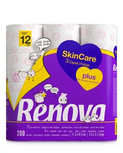 Papier toaletowy Renova Skin Care Plus 12 szt - Papier toaletowy - miniaturka - grafika 1