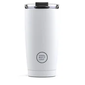 Zestawy naczyń dla dzieci - Cool Bottles Kubek termiczny 550 ml Triple cool Mono White - miniaturka - grafika 1