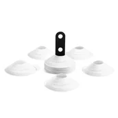 Piłka nożna - Yakimasport Wysepki, Stożek, Stożki, Kapturki, Grzybki treningowe w 1 kolorze Biały - miniaturka - grafika 1