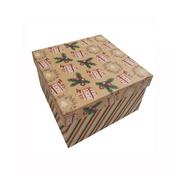 Opakowania i torebki na prezenty - Pudełko prezentowe, Classic Christmas, paski, M, 10x17x17 cm - miniaturka - grafika 1