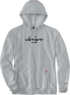 Bluzy męskie - Carhartt Bluza Carhartt Force Lightweight Logo Asphalt - miniaturka - grafika 1