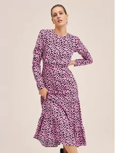 Sukienki - Mango Sukienka codzienna Esmirna 27014024 Różowy Regular Fit - grafika 1