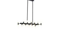 Lampy sufitowe - Lumina Deco Deco NOWOCZESNA LAMPA WISZĄCA RICHMOND PRO W24 DECO LDP 6035-24-PRO (BK+GD) - miniaturka - grafika 1