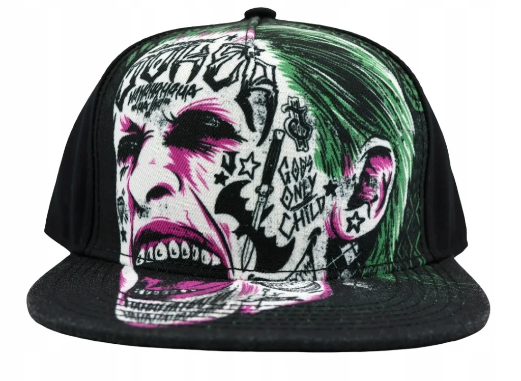Czapka z prostym daszkiem męska Suicide Squad Joker 55-60cm Snapback Haft